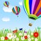 Balloon and floral glade