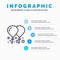 Balloon, Fly, Motivation Line icon with 5 steps presentation infographics Background