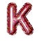 balloon foil pink donut sprinkle alphabet letter k