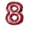 balloon foil pink donut sprinkle number eight