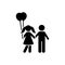 Balloon, girl, boy, walk, love icon. Element of children pictogram. Premium quality graphic design icon. Signs and symbols