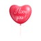 Balloon heart shape declaration love