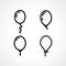 balloon icon . Editable outline balloon icon from baby. Trendy balloon icon