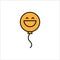 Balloon icon, laughing face