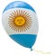 Balloon with the image of the national flag of Argentina
