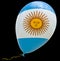 Balloon with the image of the national flag of Argentina