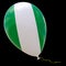 Balloon with the image of the national flag of Nigeria