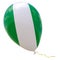 Balloon with the image of the national flag of Nigeria
