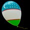 Balloon with the image of the national flag of Uzbekistan