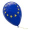 Balloon with the image of the state flag of the European Union