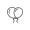 Balloon line icon on white background