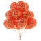 Balloon orange birthday party decoration glossy balloons bunch