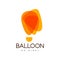 Balloon original, creative logo for corporate brand identity, summer holidays, festival, travel, tourism vector