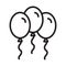 Balloon, party, celebration, festivity fully editable vector icons