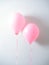 Balloon pink color pastel on gray