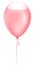 Balloon pink single flying up