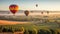 Balloon Ride Over Beautiful Napa Valley, California, United States - Generative AI