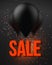 Balloon Sale Poster with Explosion Effect. Big Christmas, New Ye