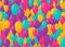 Balloon seamless background for color birthday anniversary party pattern concept