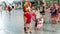 Balloon sellers lures buyers in shopping center Jungceylon on Patong