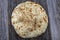 Balloon shaped fatty bread, sesame bread. Traditional Turkish Lavas Puff Bread on a white background