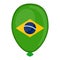 A balloon shaped flag of Brazil
