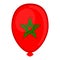 A balloon shaped flag of Morocco