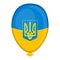 A balloon shaped flag of Ukraine