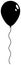 Balloon silhouette icon
