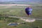 A balloon trip over the plain natural landscape