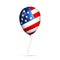 Balloon of USA flag. Holiday glossy balloon for Memorial Day, Independence Day, Patriot Day etc.