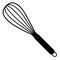 Balloon whisk for mixing and whisking icon on white background. flat style. mixing & whisking cooking equipment symbol. balloon