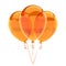 Balloons 3 three birthday party decoration orange