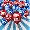 Balloons background with discounts sale