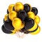 Balloons bunch colorful yellow black. party birthday carnival symbol