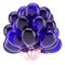 Balloons bunch party birthday decoration blue modern