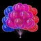 Balloons colorful birthday decoration multicolored blue purple red