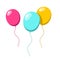 Balloons. Colorful Vector Ballon Set Isolated
