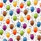 balloons and confetti background seamless