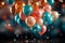 Balloons create festive birthday backdrop, a colorful burst of celebration and joy