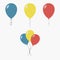 Balloons. Decoration for a party, surprise for a birthday. Vector.