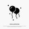 Balloons, Decoration Solid Black Glyph Icon