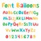 Balloons font Alphabet