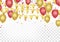 Balloons header background design element of birthday or party b