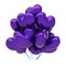 Balloons heart shaped purple, party birthday decoration blue