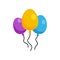 balloons icon illustration. Birthday icon element decoration.