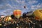 Balloons inflating at baloon festival