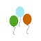 Balloons in irish colors icon