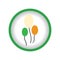 balloons in irish flag colors. Vector illustration decorative design