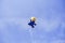 Balloons made of colorful paper filled with hot air inside are released into the sky